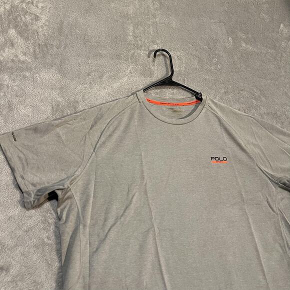 Polo Sport Ralph Lauren Shirt Mens 2XL Gray Performance ThermoVent Athletic Tee - Picture 2 of 8